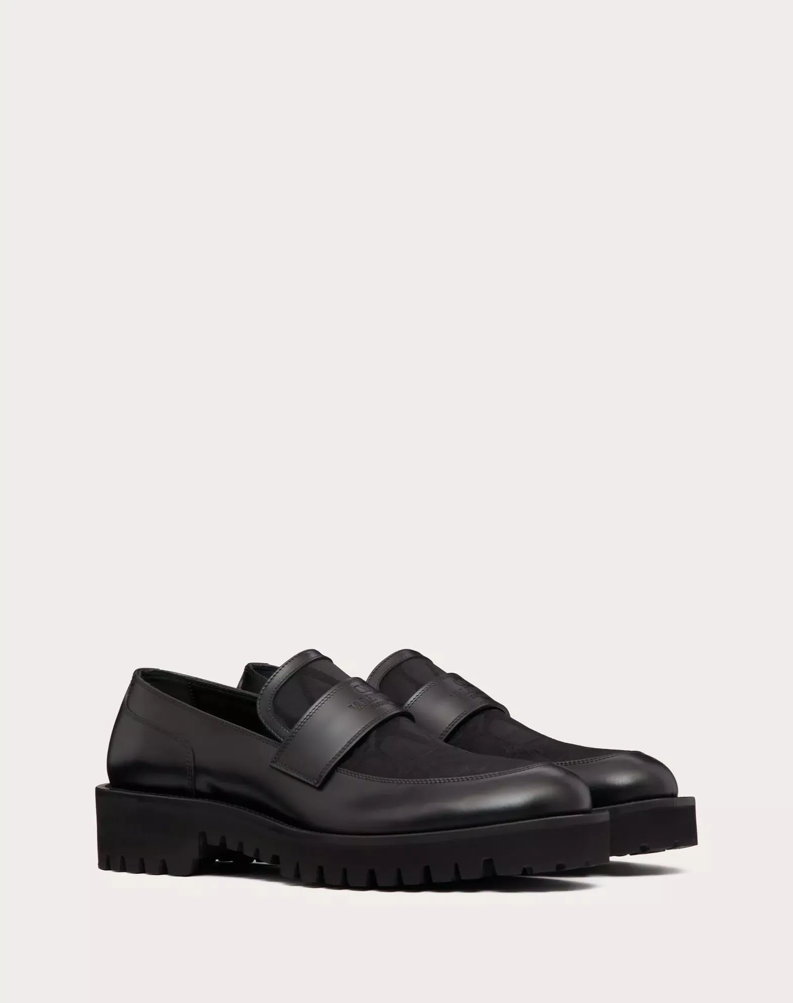 Loafer In Toile Iconographe Technical Fabric And Calfskin