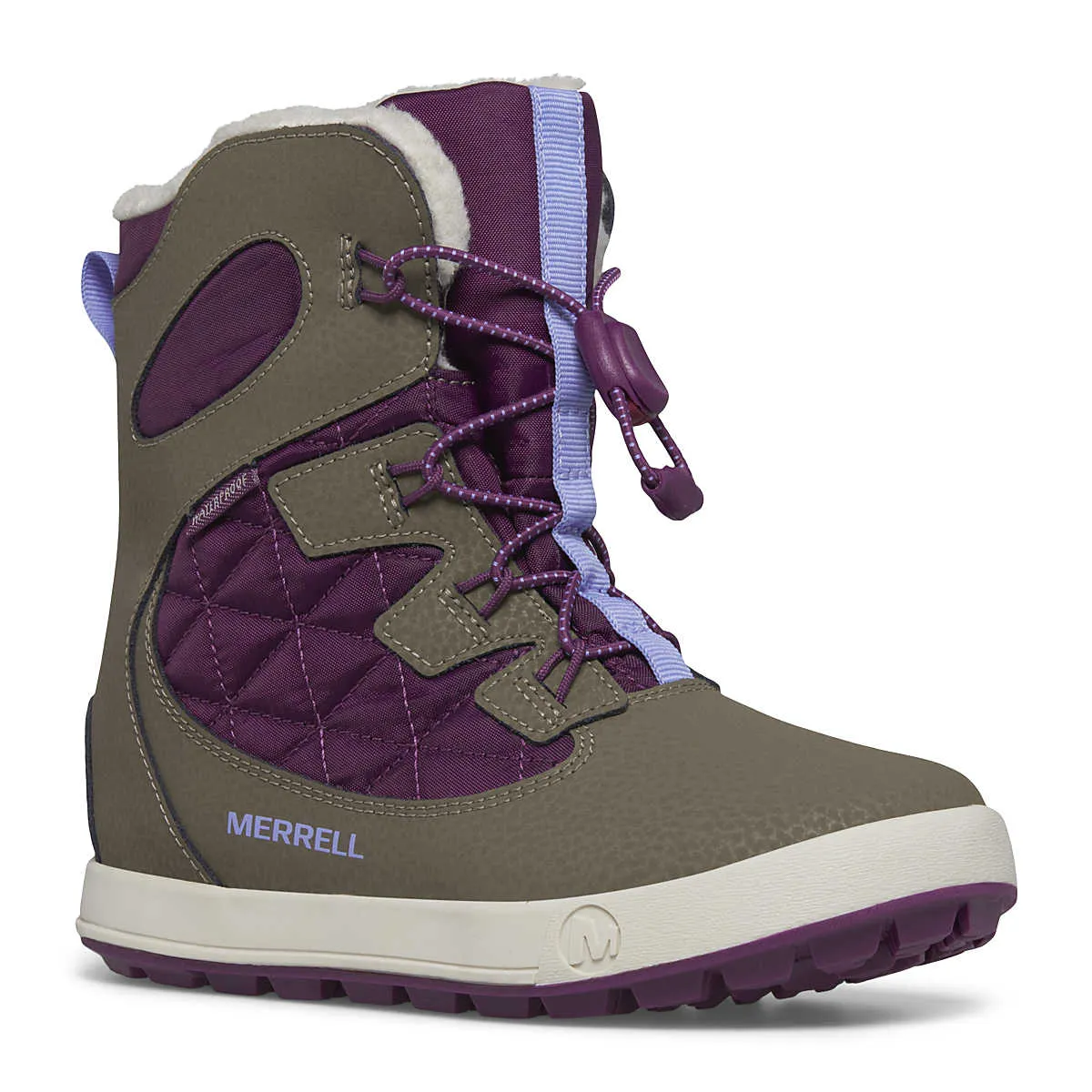 Merrell Big Kid's Snow Bank 4.0 Waterproof Winter Boots - Truffle/Plum