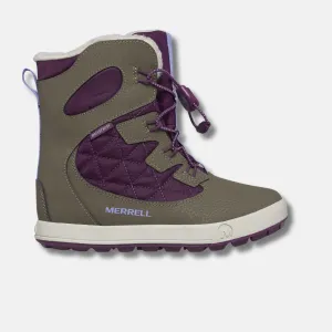 Merrell Big Kid's Snow Bank 4.0 Waterproof Winter Boots - Truffle/Plum