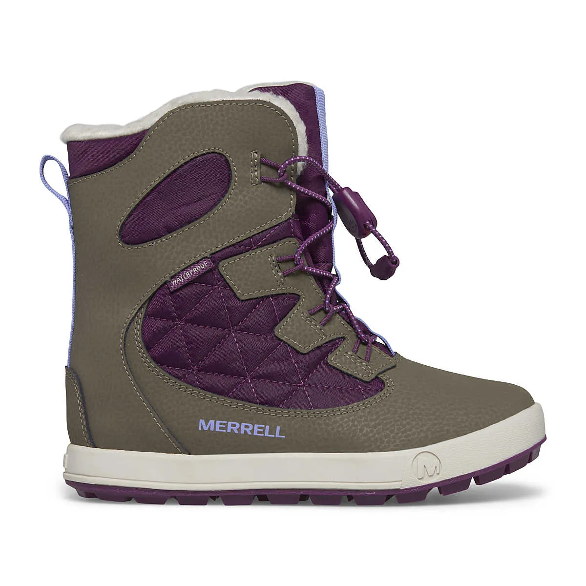 Merrell Big Kid's Snow Bank 4.0 Waterproof Winter Boots - Truffle/Plum