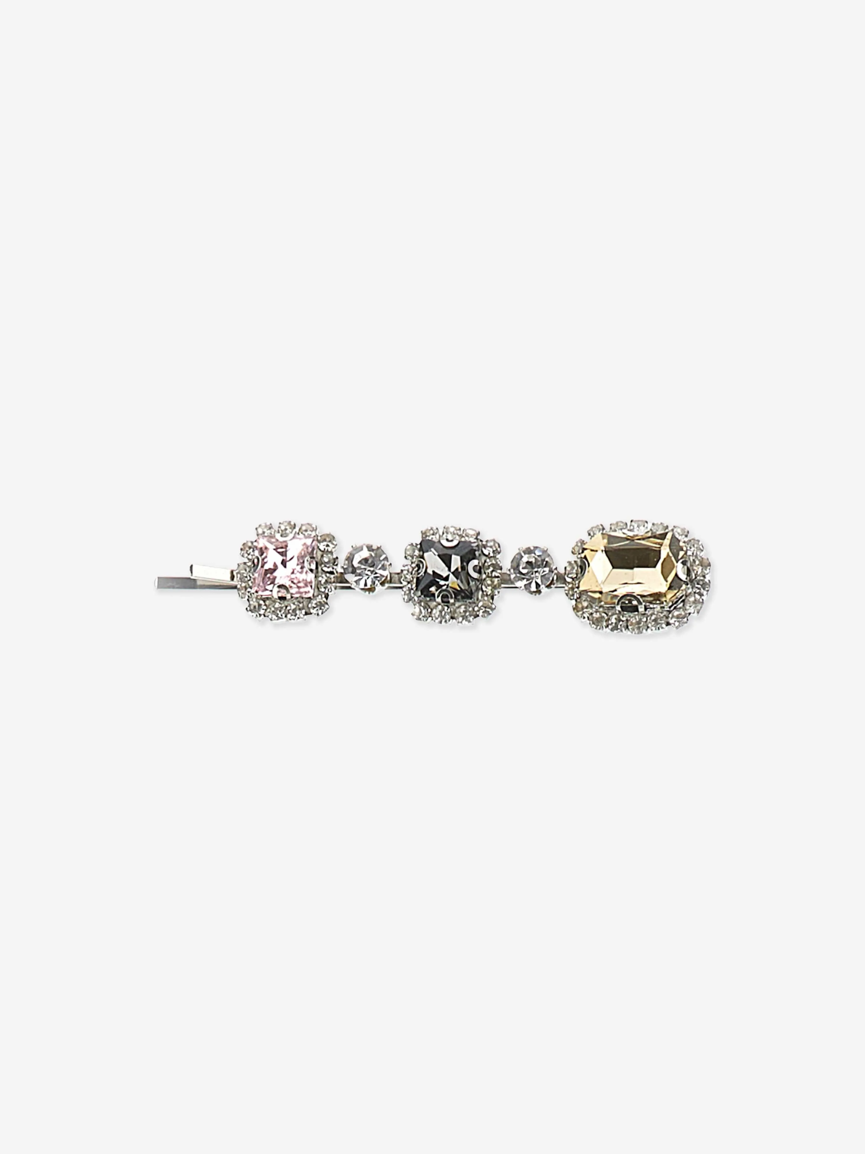 Monnalisa Girls Crystal and Pearl Hair Slides Set