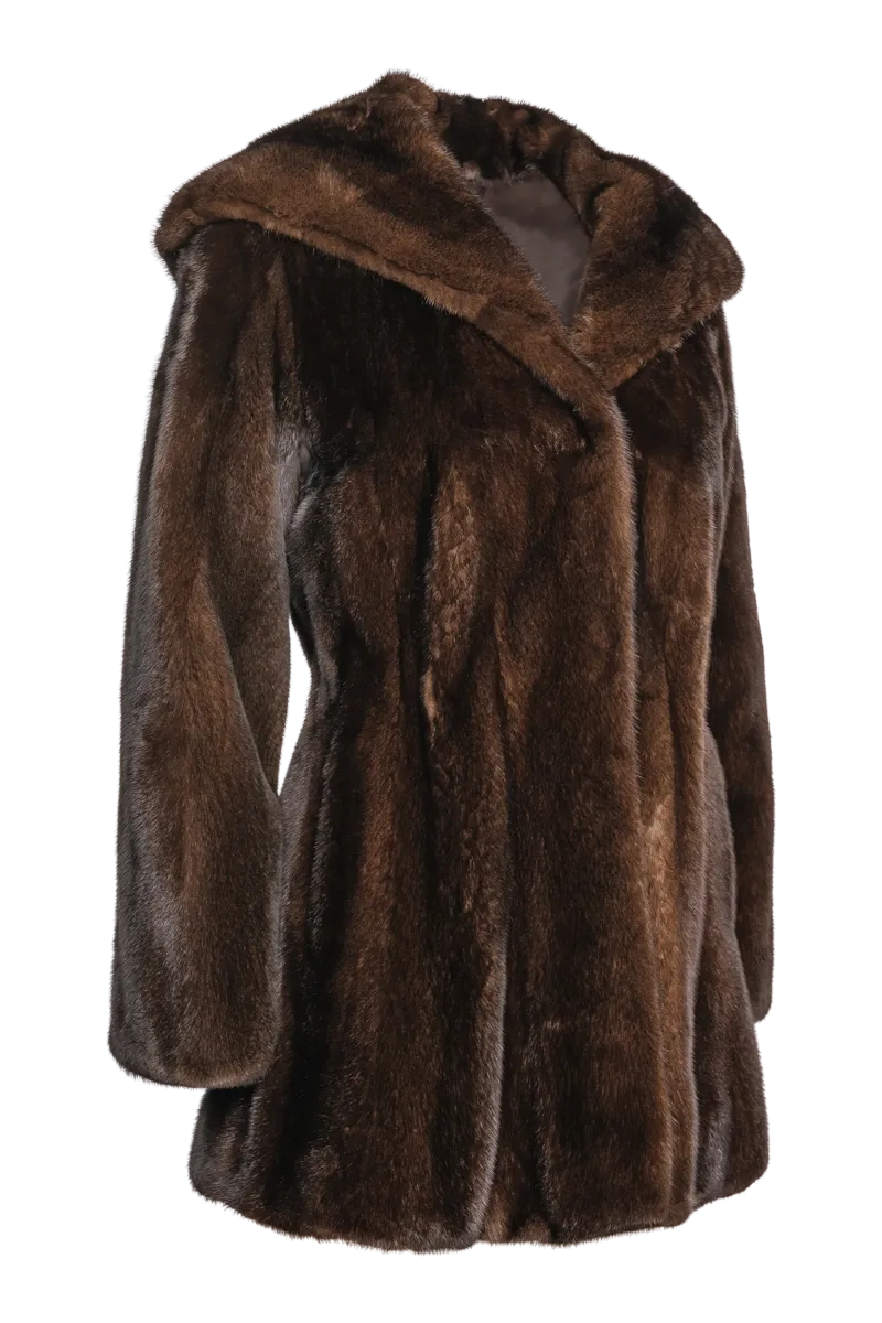 Natural Mink Shaped Fur Jacket