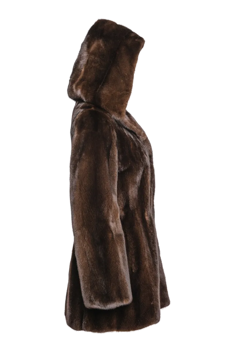 Natural Mink Shaped Fur Jacket