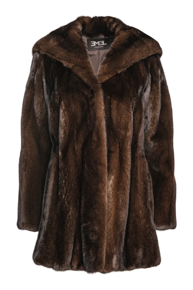 Natural Mink Shaped Fur Jacket