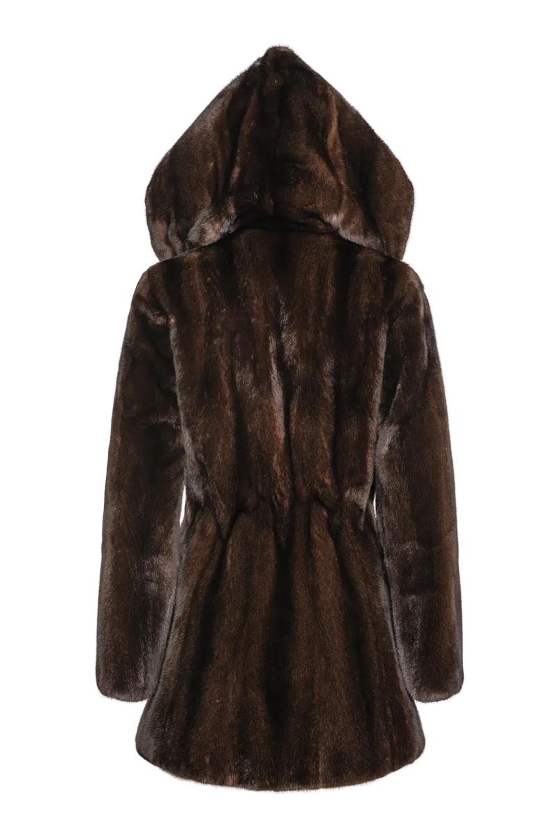 Natural Mink Shaped Fur Jacket