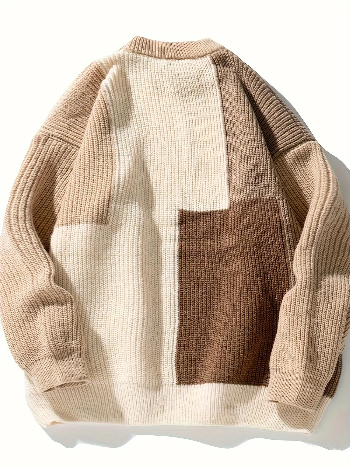PIETROS | Casual Knitted Checked Sweater in Soft Fabric