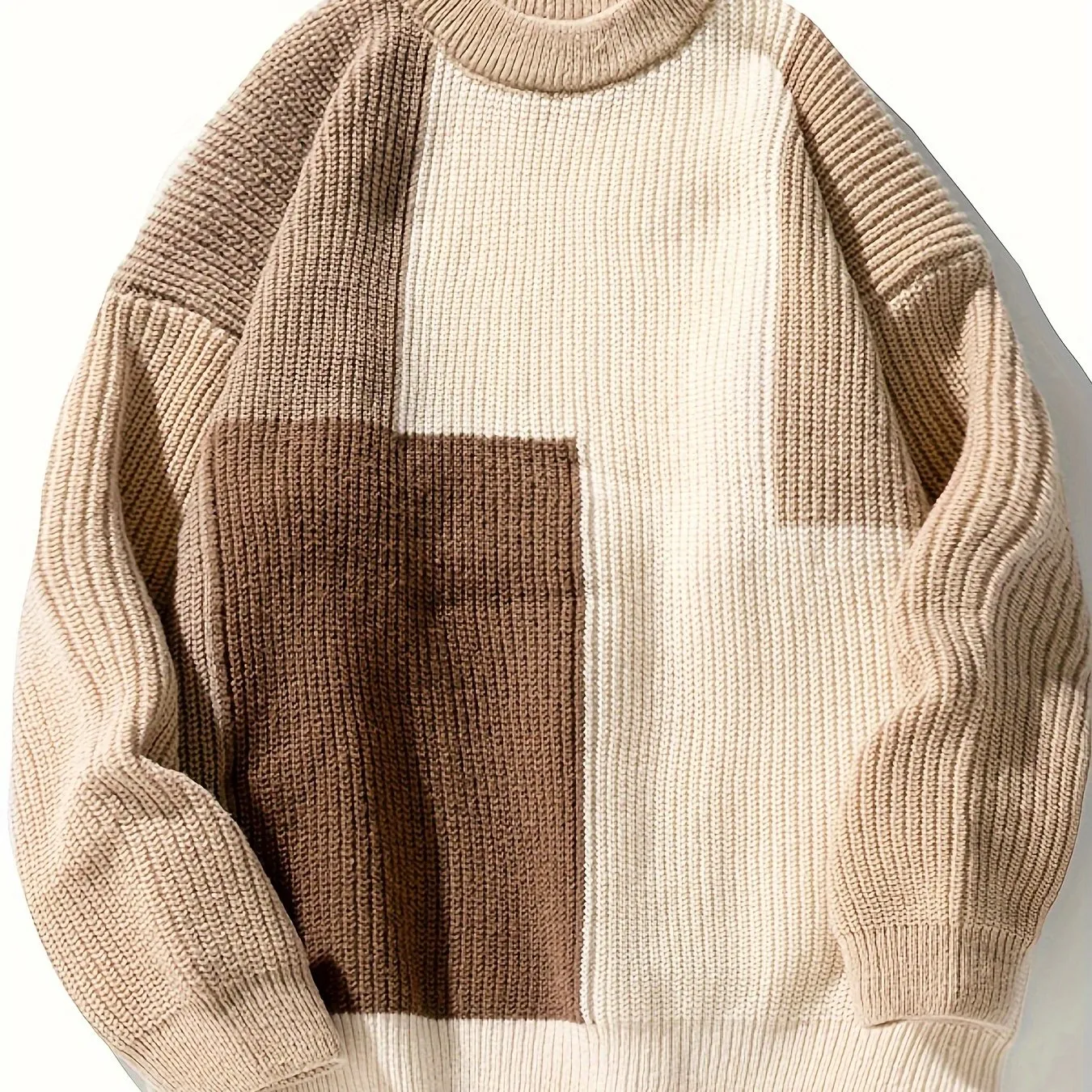 PIETROS | Casual Knitted Checked Sweater in Soft Fabric