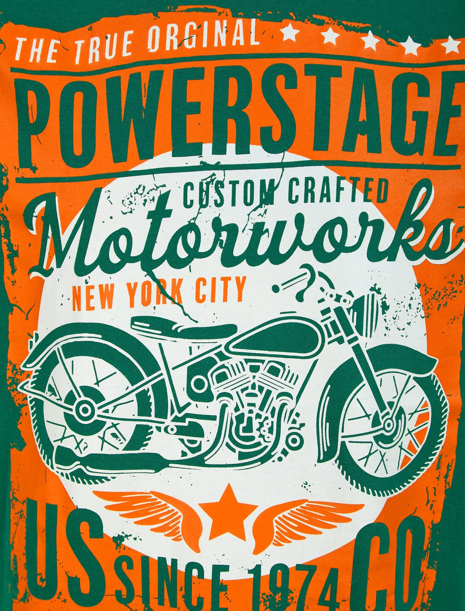 Powerstage Motif Cotton Jersey T-Shirt in Evergreen - South Shore