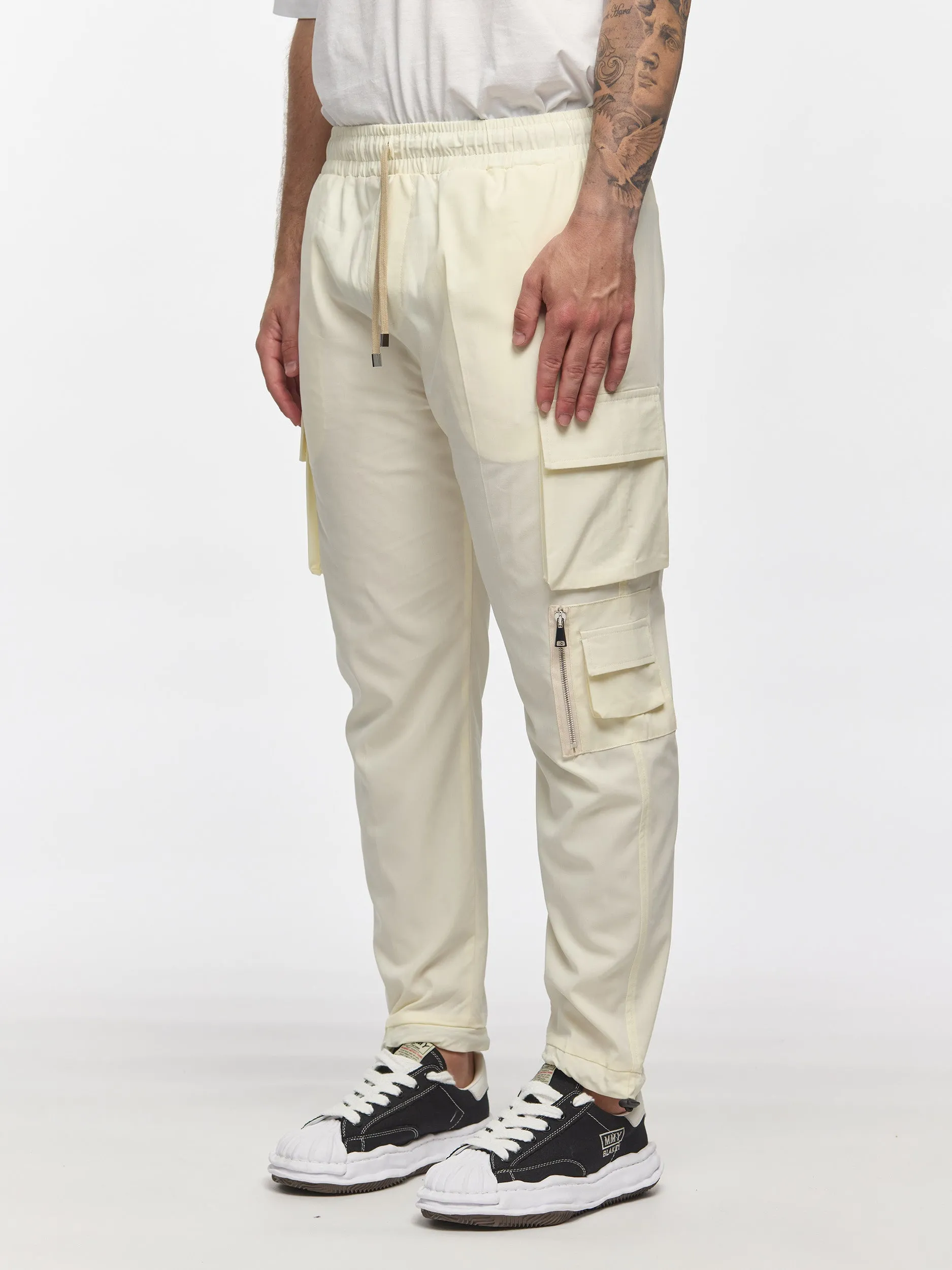Prt A Porter Cargo Pants Soft Fabric Cream