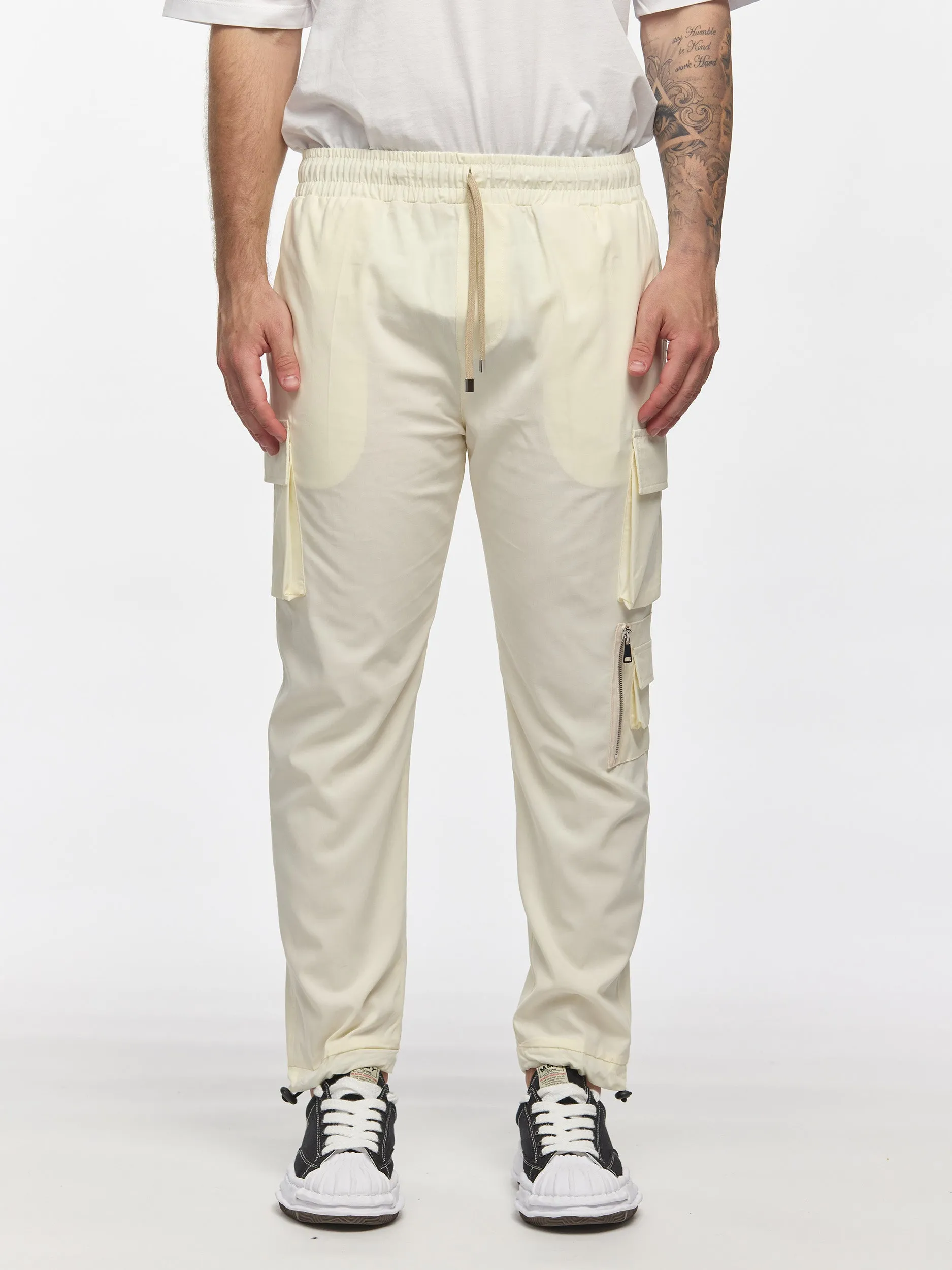 Prt A Porter Cargo Pants Soft Fabric Cream