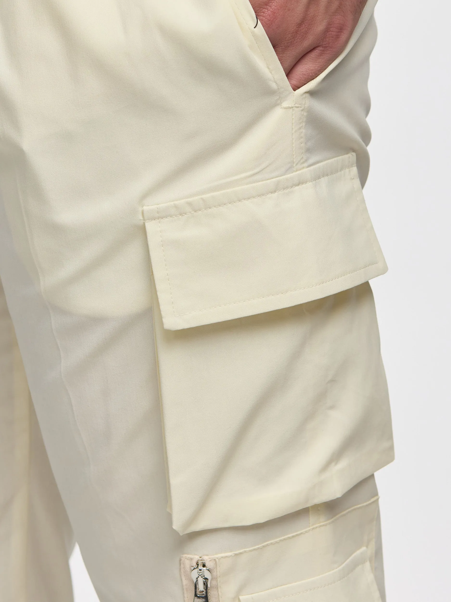 Prt A Porter Cargo Pants Soft Fabric Cream