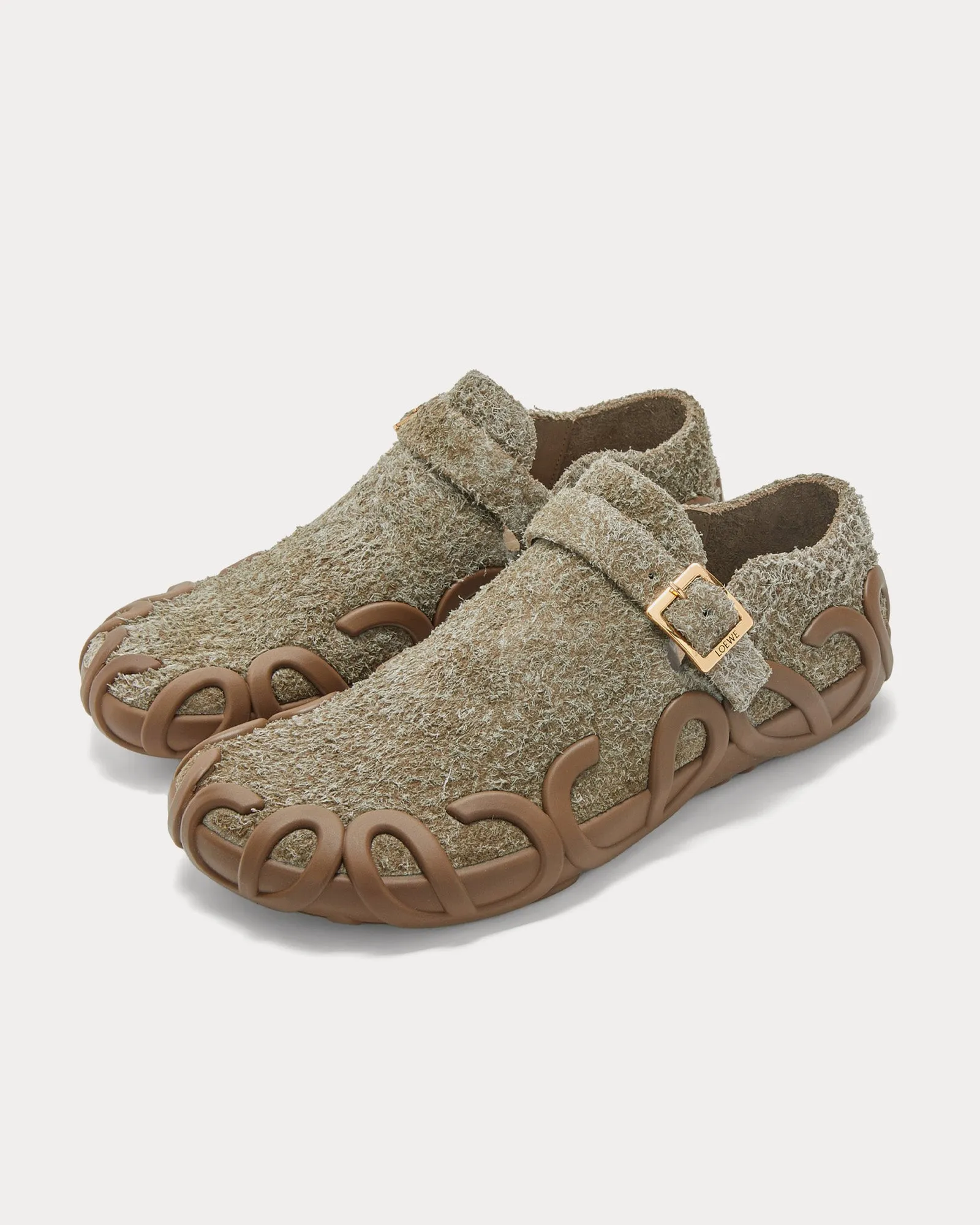 Rise Loafer Brushed Suede Khaki Green Slip Ons