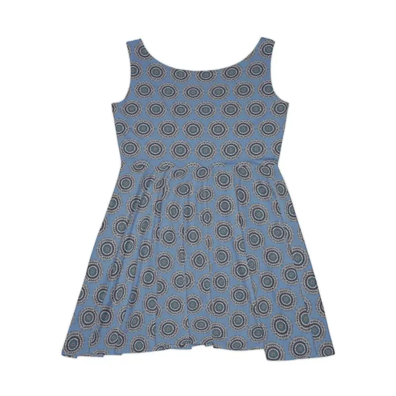 Stylish Sustainable Mandala Pattern Skater Dress