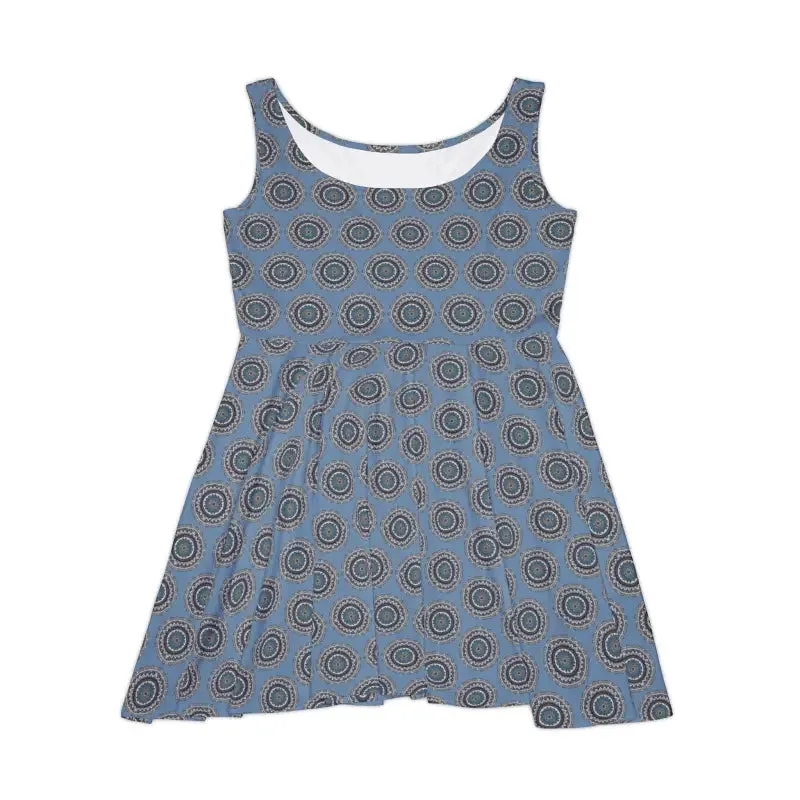 Stylish Sustainable Mandala Pattern Skater Dress