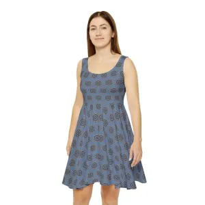 Stylish Sustainable Mandala Pattern Skater Dress