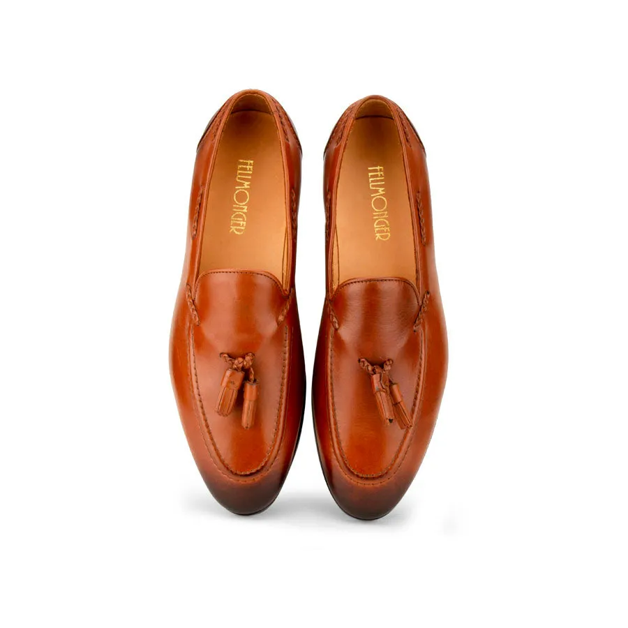 Tan Cigar Tassel Loafers