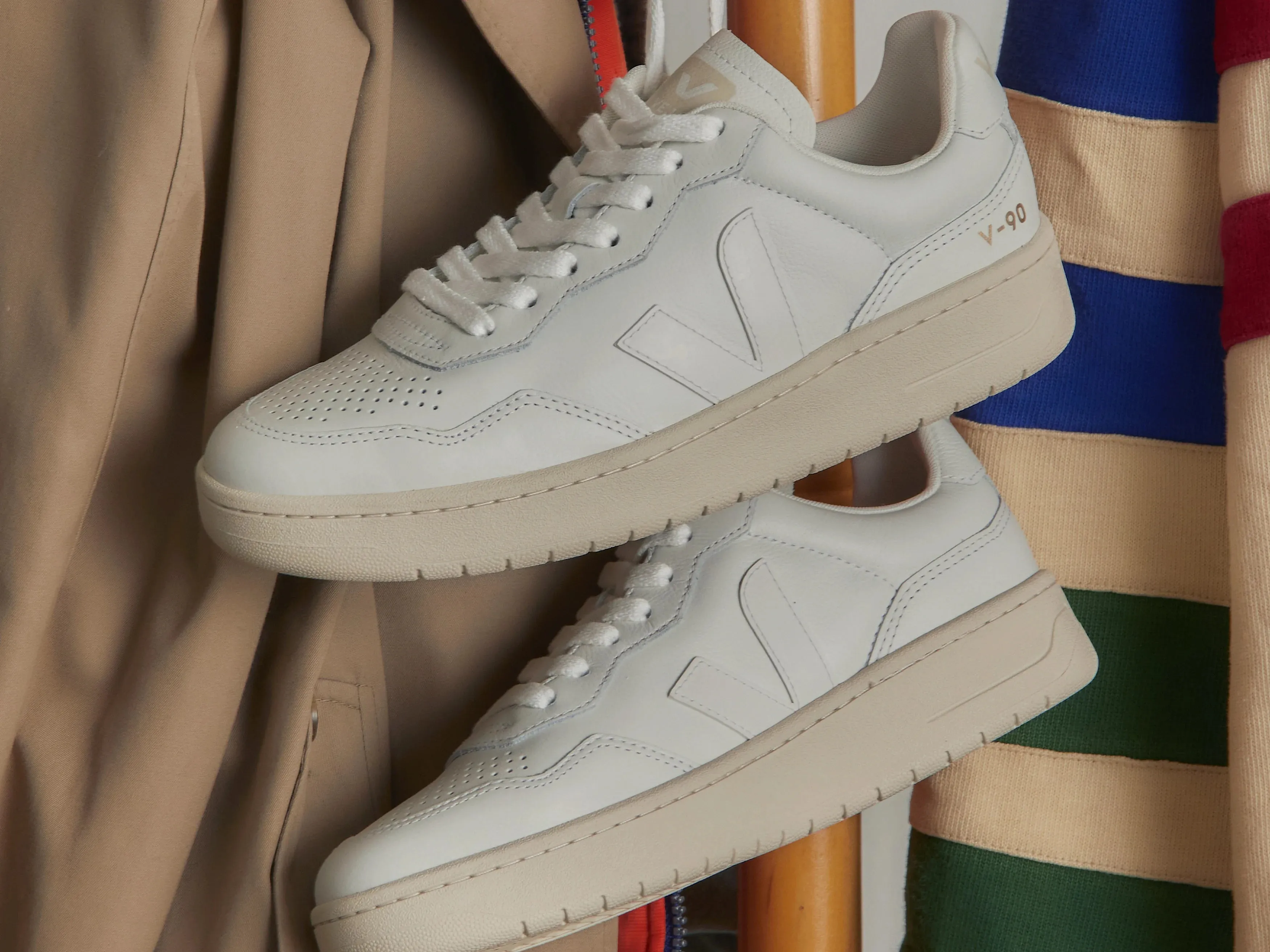 V-90 Leather Sneaker (White)