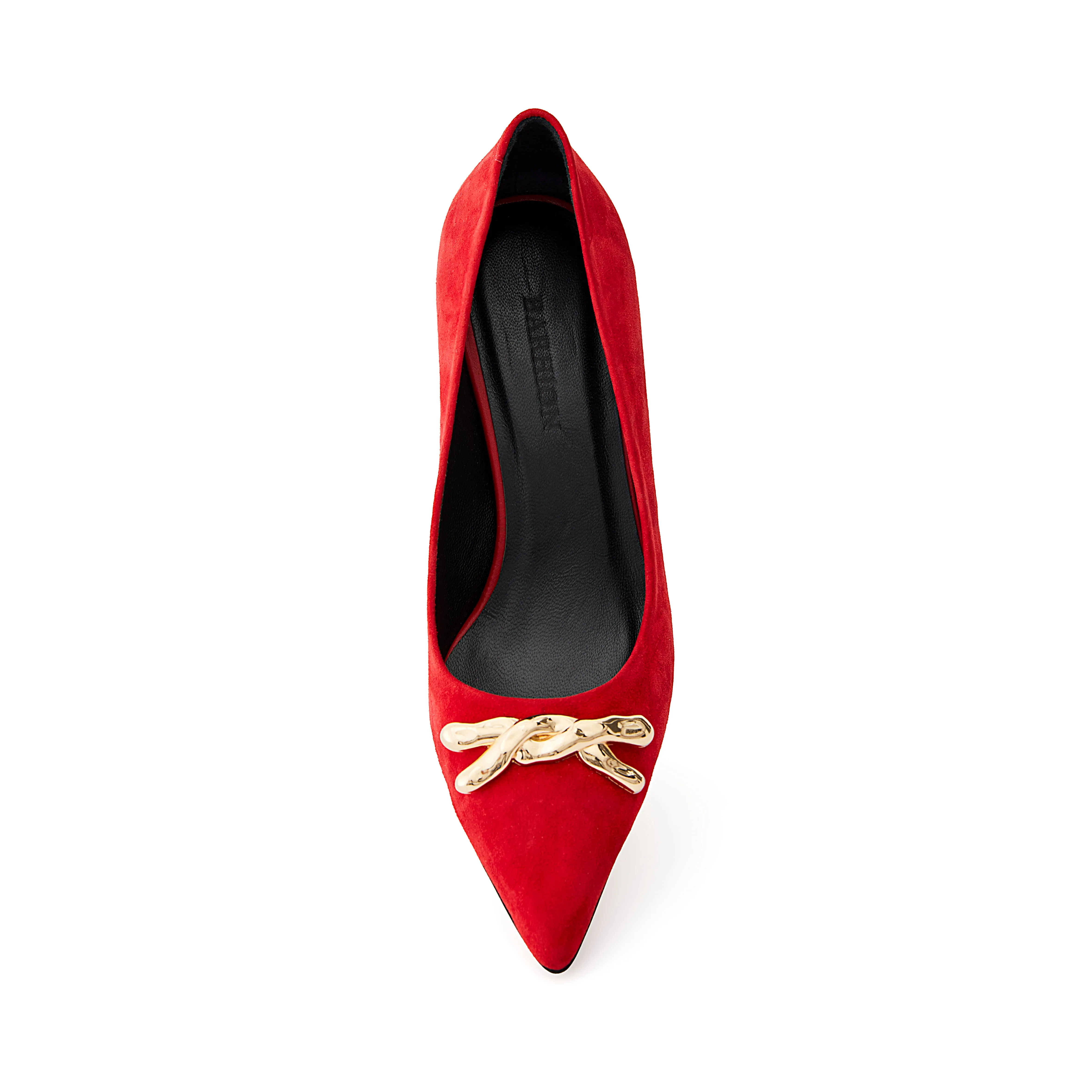 Women's Calf Leather Handmade Kitten Heels W2014