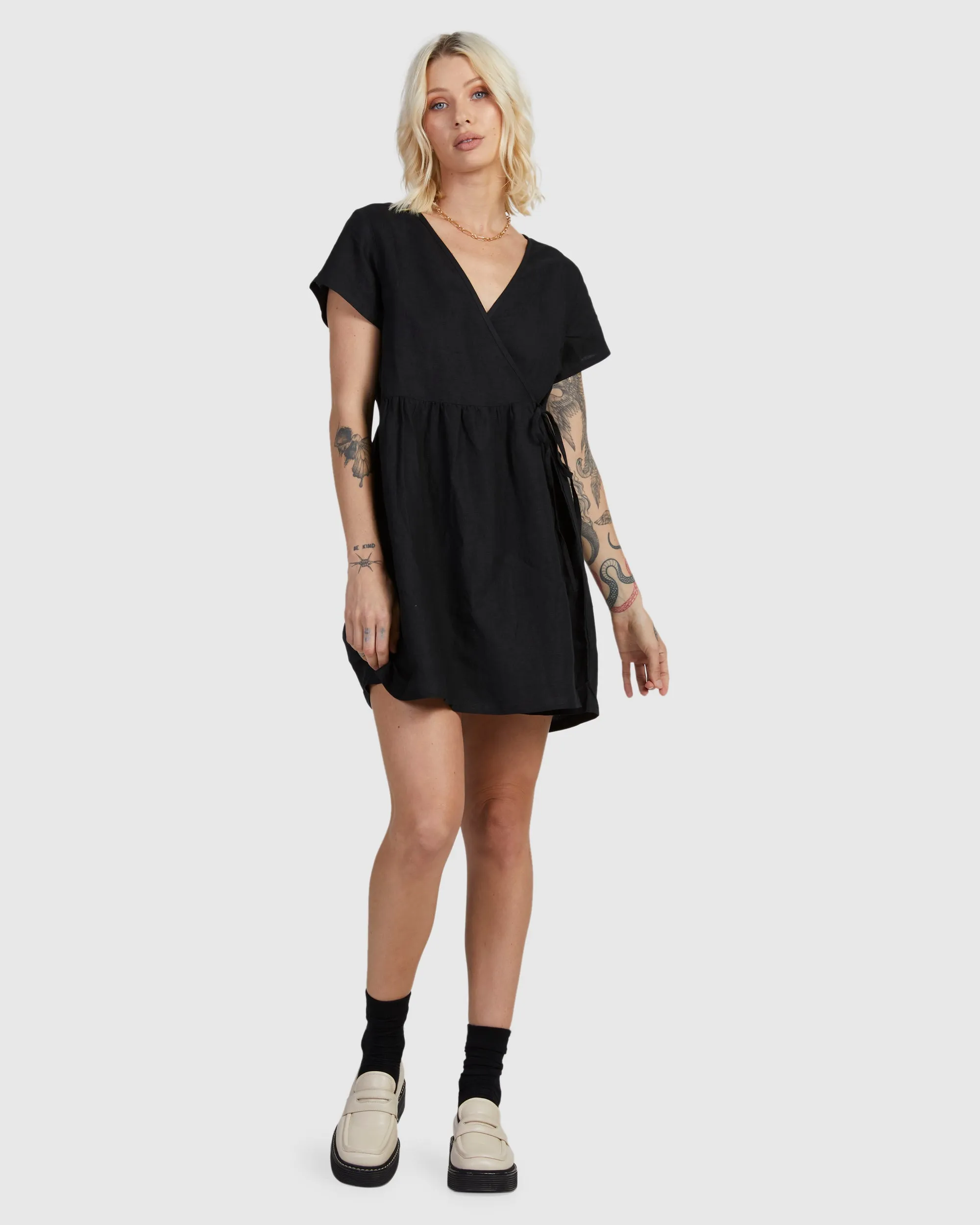 WRAPPED MINI DRESS