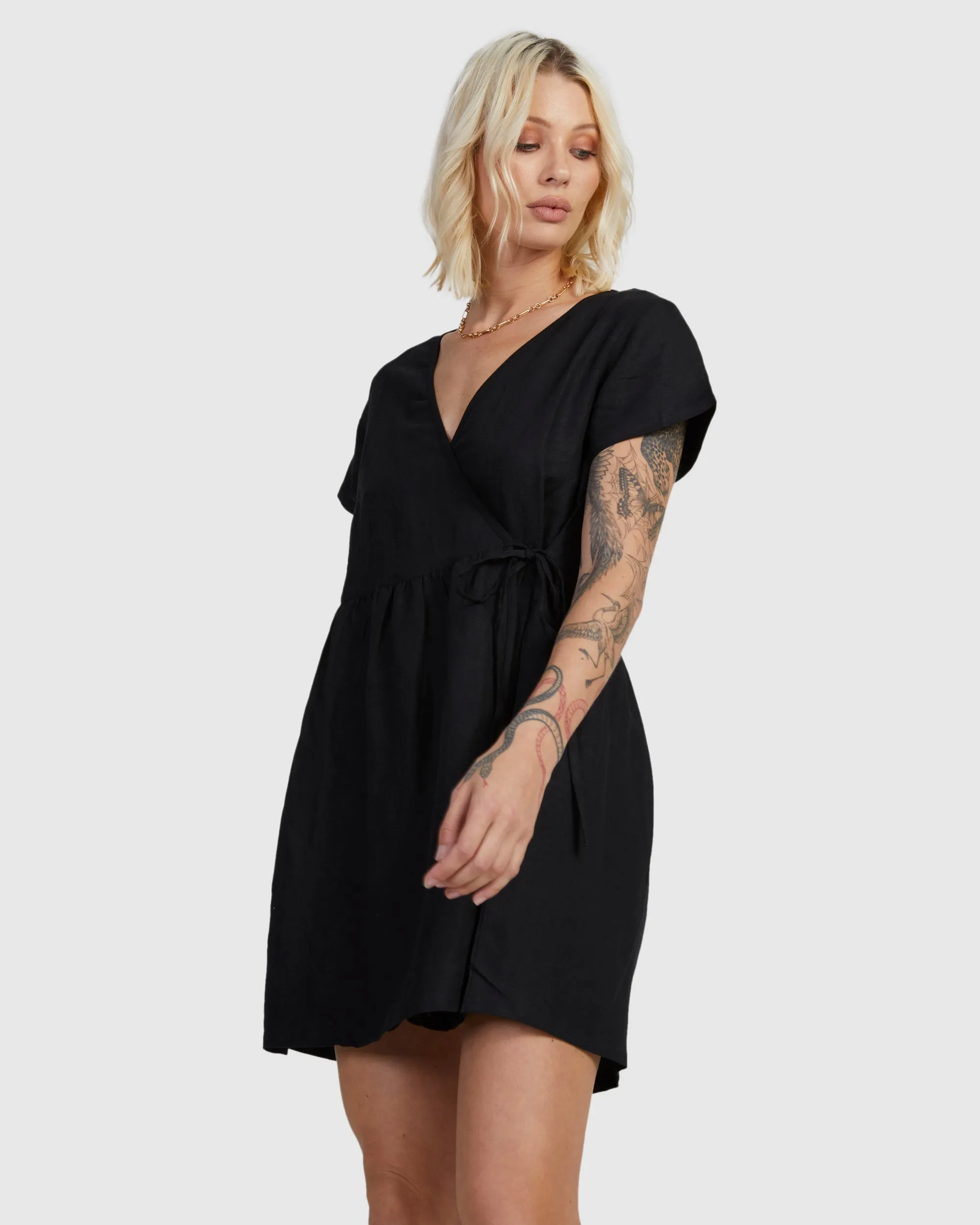 WRAPPED MINI DRESS