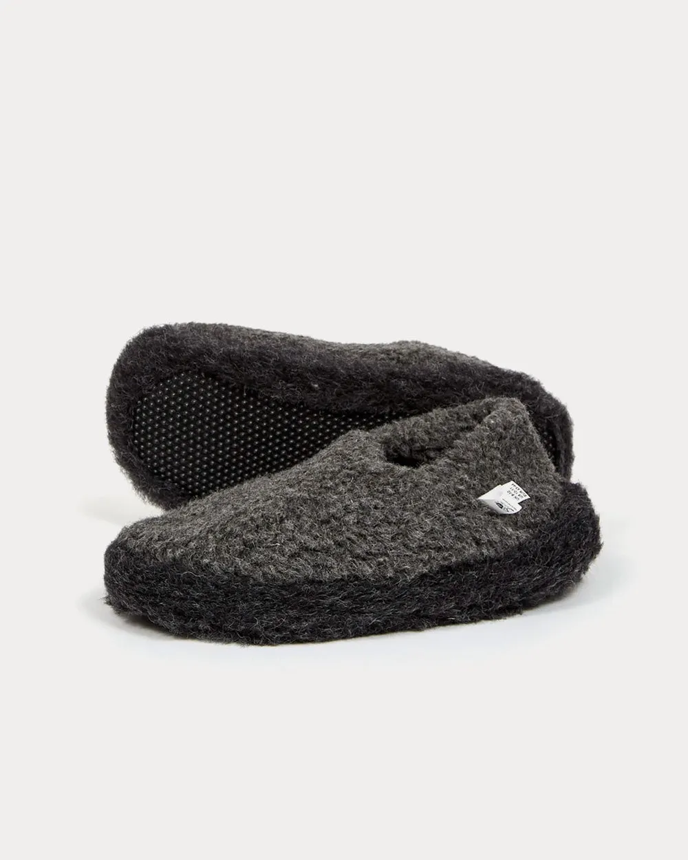 x Goodhood Siberian Wool Graphite / Black Slip Ons
